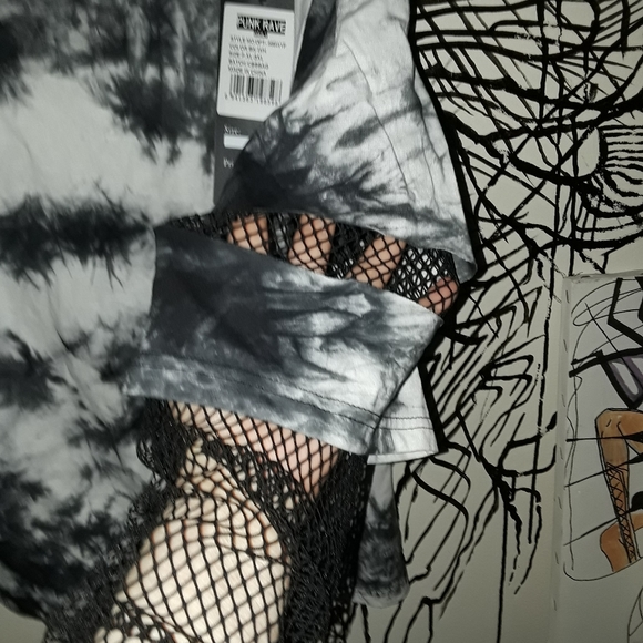 Punk rave tye dye top - Picture 4 of 4